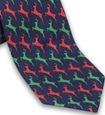 red and greenreindeer holidays Tie pine trees winter necktie merry Christmas presents under the tree holiday tye