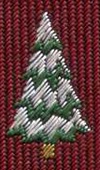 snow on Christmas trees pine winter necktie merry Christmas woven holiday tye