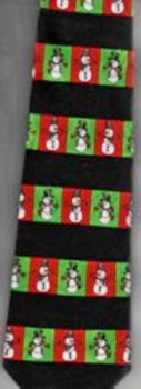 santa Snowman snowmen snow Snowflakes Tie winter necktie Christmas holiday tye