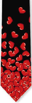 FALLING HEARTS necktie tie