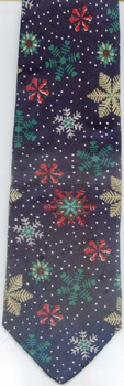 Snowflakes Tie winter necktie Christmas holiday tye