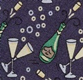 Happy New Year Champagne beverage Tie necktie, neckwear
