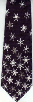 XL extra long Snowflakes Tie winter necktie Christmas holiday tye