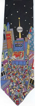 Times Square New Years Eve Bsll drop tie necktie