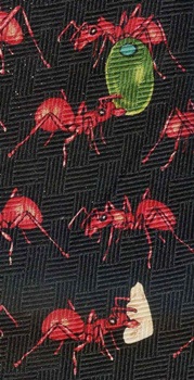 insect and spider invertebrate silk and polyester ties neckties