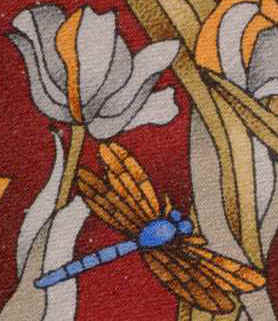 dragonfly and iris Stained glass bird Tie Necktie