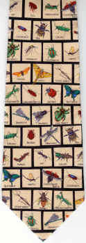 insect and spider invertebrate silk and polyester ties neckties