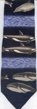 Dolphin orca humpback Marine mammal tie NECKTIES