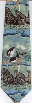 walrus and whales Scene Tie