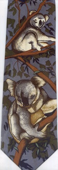 Koala Bear Scene Tie