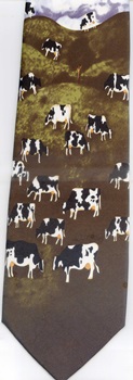 Dairy Cows in a grassy pature field Tie Necktie