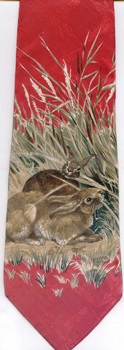 rabbit Scene Endangered Species Tie Necktie