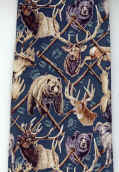 Elk, Deer and Bear Diamond Repeat Tie