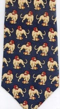 Nittany mountain Lion cougar with football wearing helmet penn state  Tie necktie