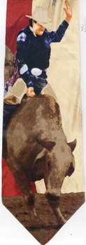 S8 Seconds In Texas Cowboy bucking bull Horse necktie horse equine western scene texas flag necktie Tie