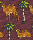 Double Hump Bactrian Camel and Palm Tree Repeat Tie necktie