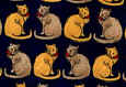 tabby Cat domestic pet cat kitten scene Repeat Tie necktie yarn