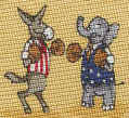 Democratic Donkey republican elephant and Flag Repeat Political necktie Tie ties neckwear ties tye neckwears