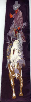 Silhoutetted Cowboys at Sunset Tie necktie horse equine western scene Bronco Horse Repeat Tie