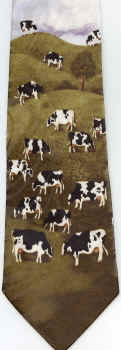Dairy Cows in a grassy pature field Tie  Necktie