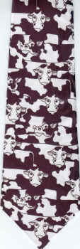 Cow Heads Tesselated in a Puzzle Pattern Tie Necktie