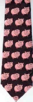 Cartoon Pig Repeat Tie