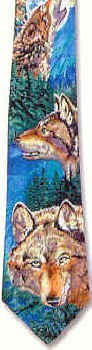 Wolf Scene Knockoff Tie