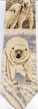 Polar Bear Scene on Glacier Tie