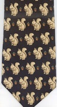 Squirrel and Nuts Repeat Tie