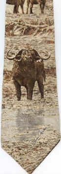 Water Buffalo scene necktie Tie