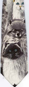 tabby Cat domestic pet cat kitten scene Repeat Tie necktie yarn