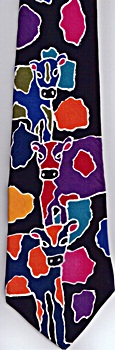 Abstract colored Cows Tie Necktie