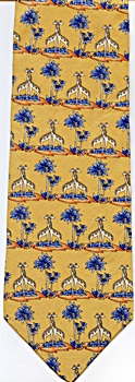 Giraffe savannah scene repeat tie necktie