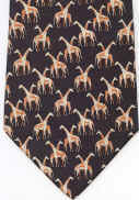 Giraffe savannah scene repeat tie necktie