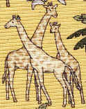 Giraffe savannah scene repeat tie necktie