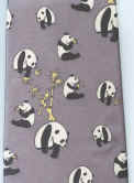 Panda and bamboo Repeat Tie necktie