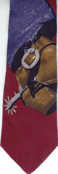 Silhoutetted Cowboys at Sunset Tie necktie horse equine western boot scene Bronco Horse Repeat Tie