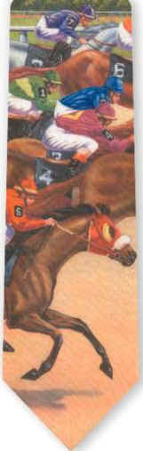 Horse Race Scene Tie