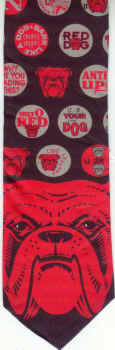 Red Dog Beer Logo Repeat Tie necktie