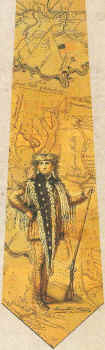 Map of the voyage of discovery necktie captain meirweather lewis and clark expedition Tie