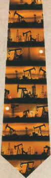 texas oil rigs oil well drilling of the World Political necktie Tie