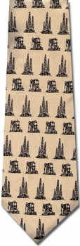 texas oil rigs oil well drilling of the World Political necktie Tie