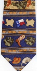Texas Flags Map of the World Political necktie Tie