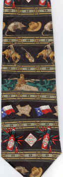 Texas Flags Map of the World Political necktie Tie