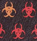Biohazard logo Infectious Awareables microbe bacteria virus molecule cell disease microscope tie Necktie