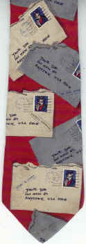 correspondence Elvis postal frank stamp letter postcard Tie necktie