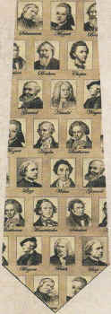 Classic Composers Portraits Tie
