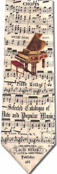 Piano and sheet music Tie