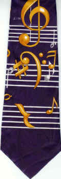 MUSIC NOTATION STAFFS TIE