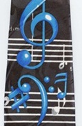 MUSIC NOTATION STAFFS TIE